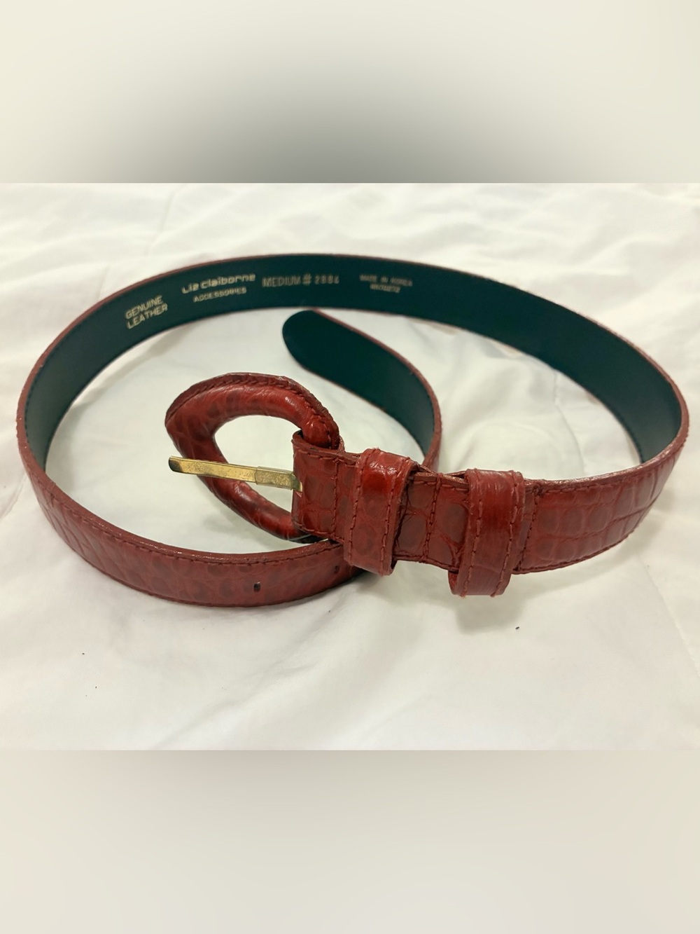 Liz Claiborne Red Leather Belt